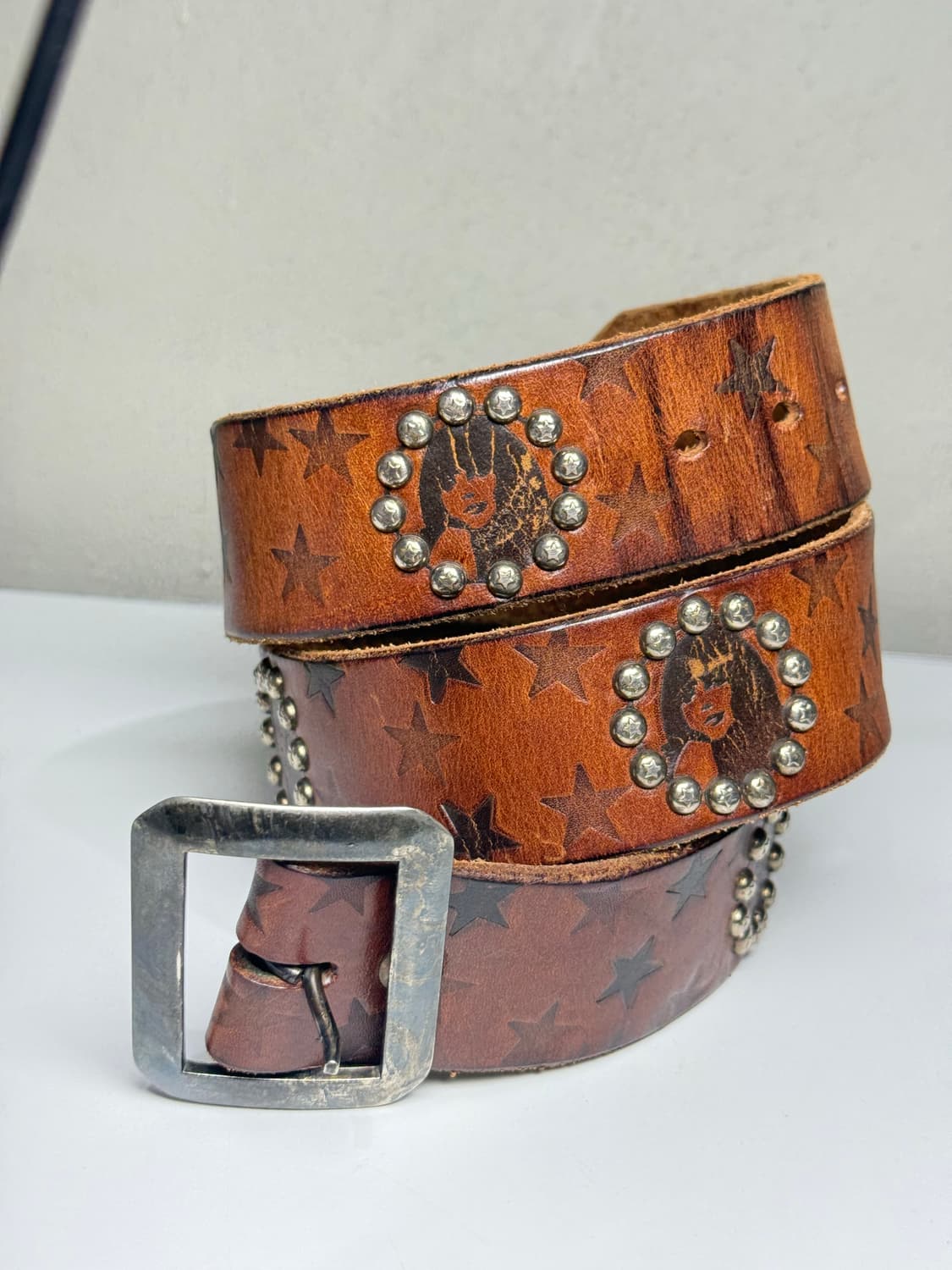 히스테릭 글래머 아카이브 스터드 히스걸과 무수한 별들 가죽 벨트 상품이미지2