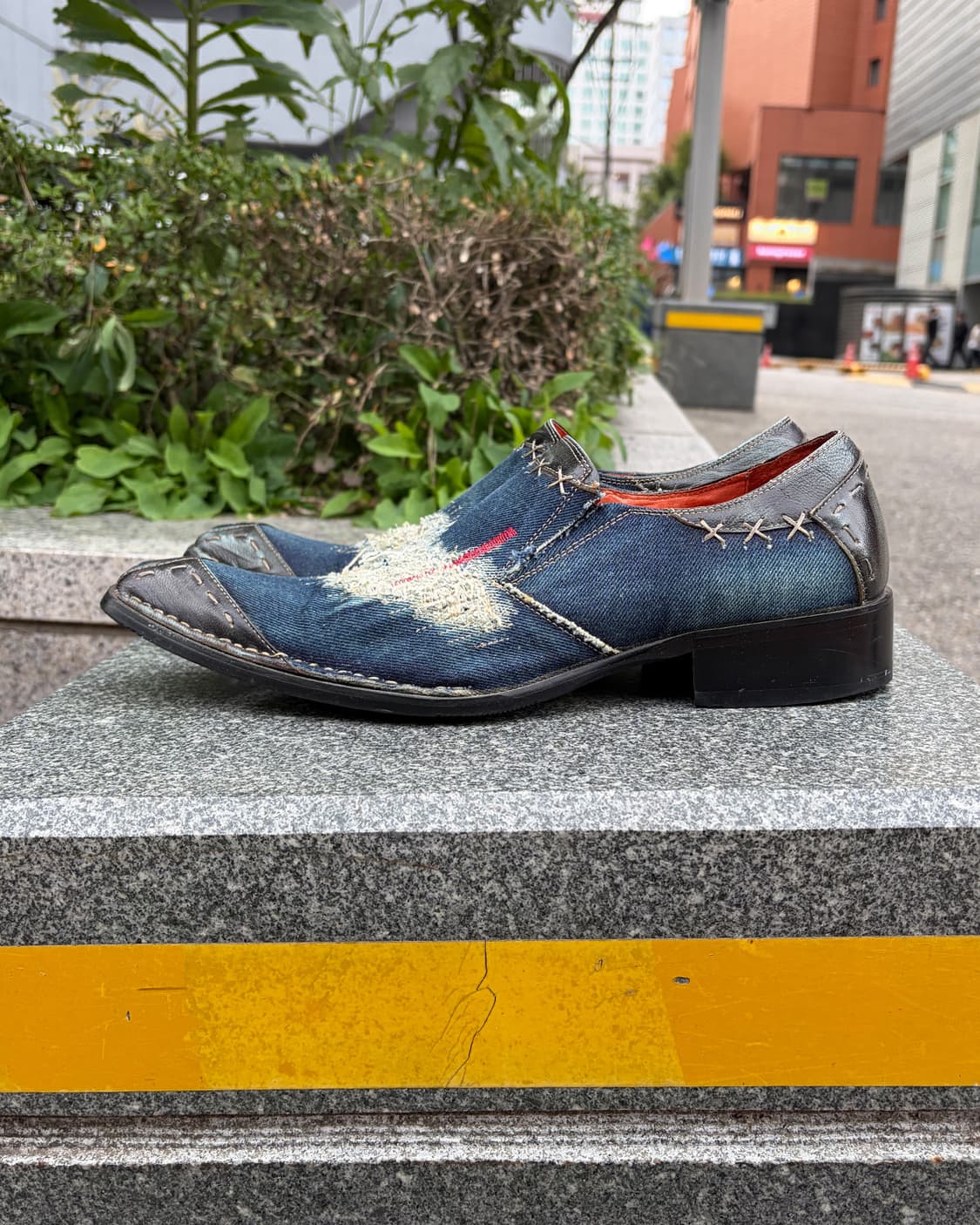 빈티지 데님 스퀘어토 드레스 슈즈 상품이미지6