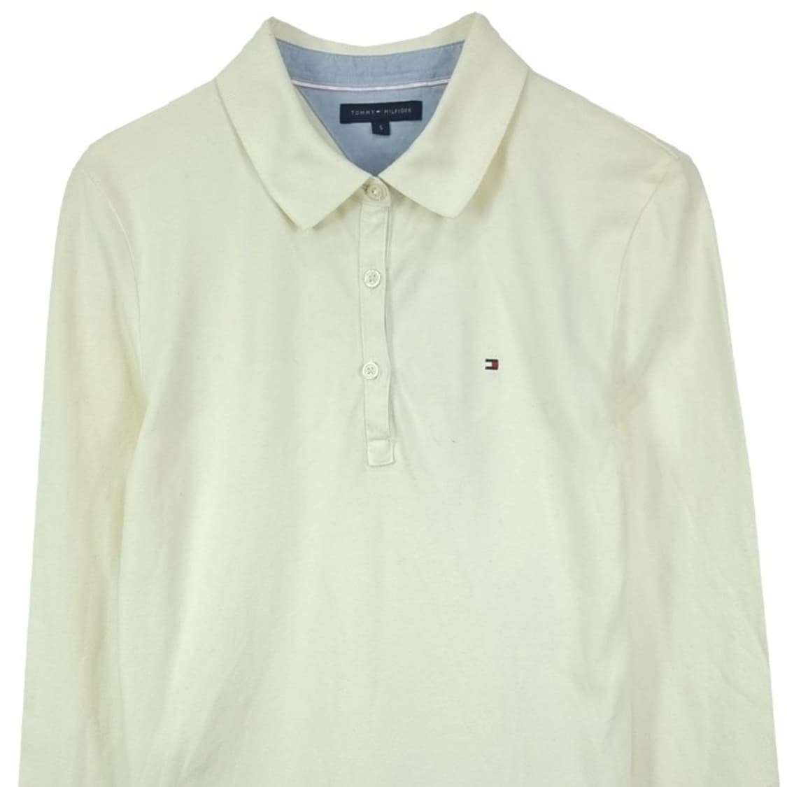 [타미힐피거] 스몰 로고 자수 긴팔 카라티 아이보리 M18741 상품이미지4