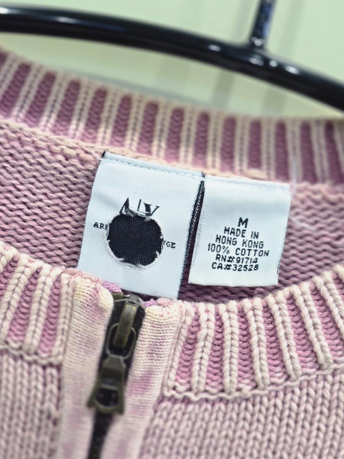 아르마니 익스체인지 핑크 니트 집업 가디건 상품이미지6