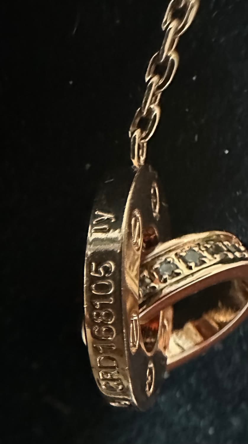 Au750로즈골드 링 팬던트 목걸이  상품이미지4