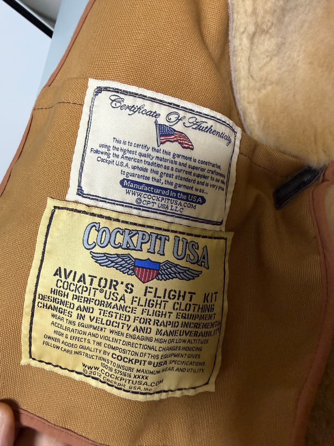 콕핏 USA R.A.F 무스탕 Z2109브라운 (44) 상품이미지4