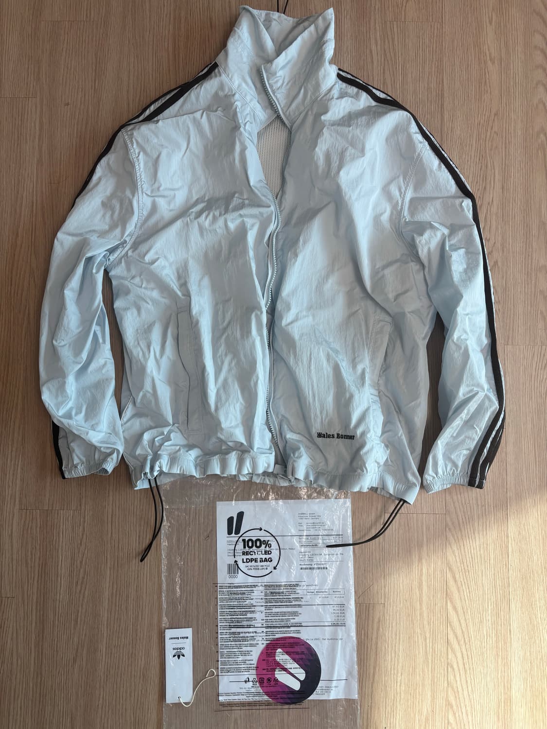 아디다스 x 웨일스 보너 스테이트먼트 나일론 트랙탑 블루 틴트 - US  상품이미지2