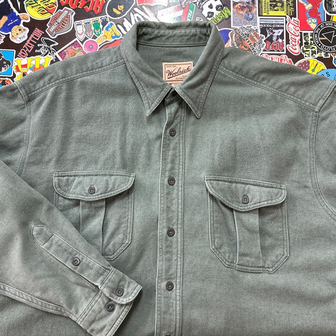 9~00s 울리치 코튼 워크 셔츠 L 상품이미지4