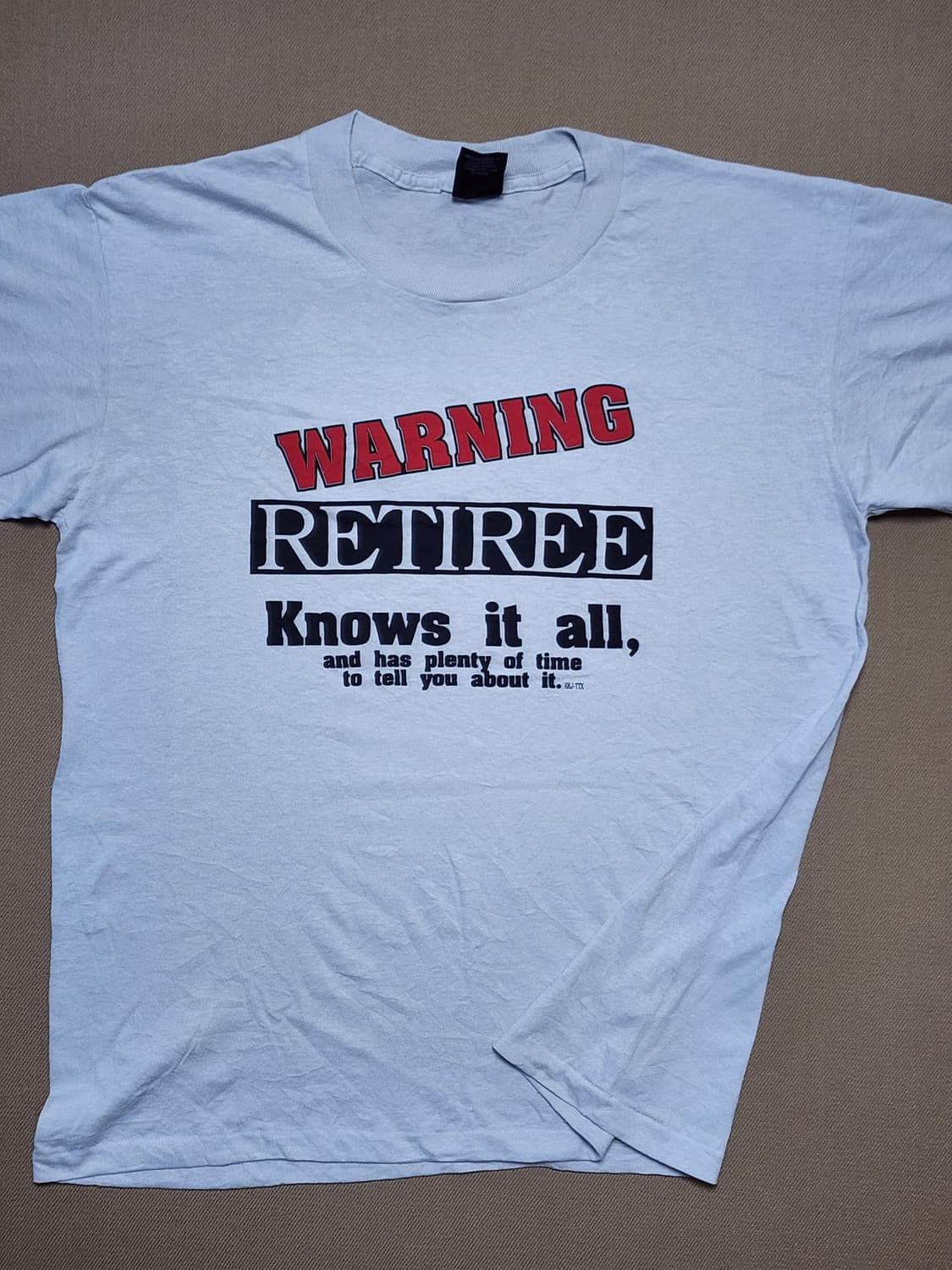 90s USA WARNING RETIREE 양면 프린팅 빈티지 티셔츠82 상품이미지6