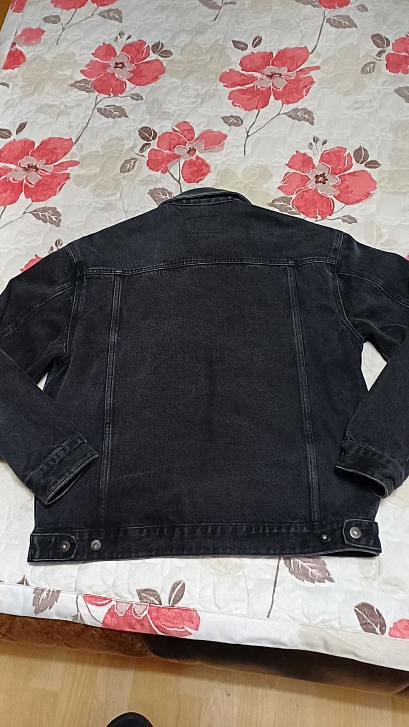 무신사 워시드블랙 데님자켓 100 가슴59 기장66 상품이미지3