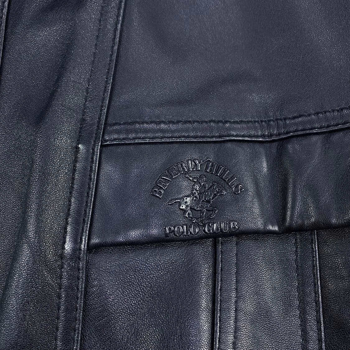 베버리힐즈 폴로 클럽 양가죽 블랙 A-2 레더 자켓 (105) 상품이미지4