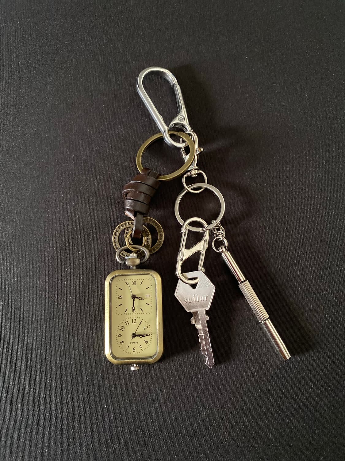 빈티지 시계 키링 상품이미지1