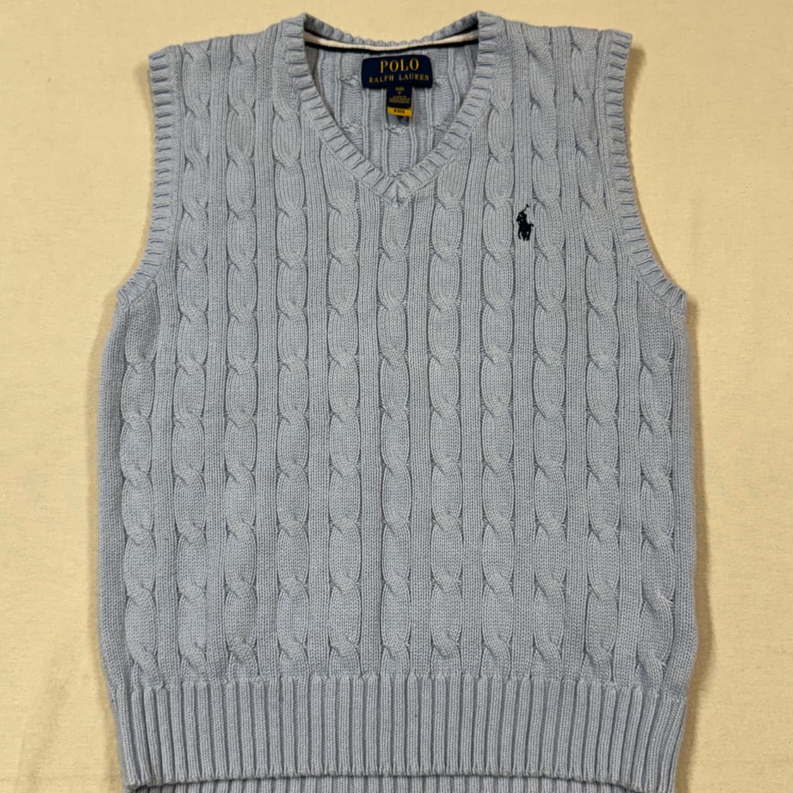 8T) 폴로 랄프로렌 케이블 꽈배기 니트 조끼 베스트 아동용 상품이미지2