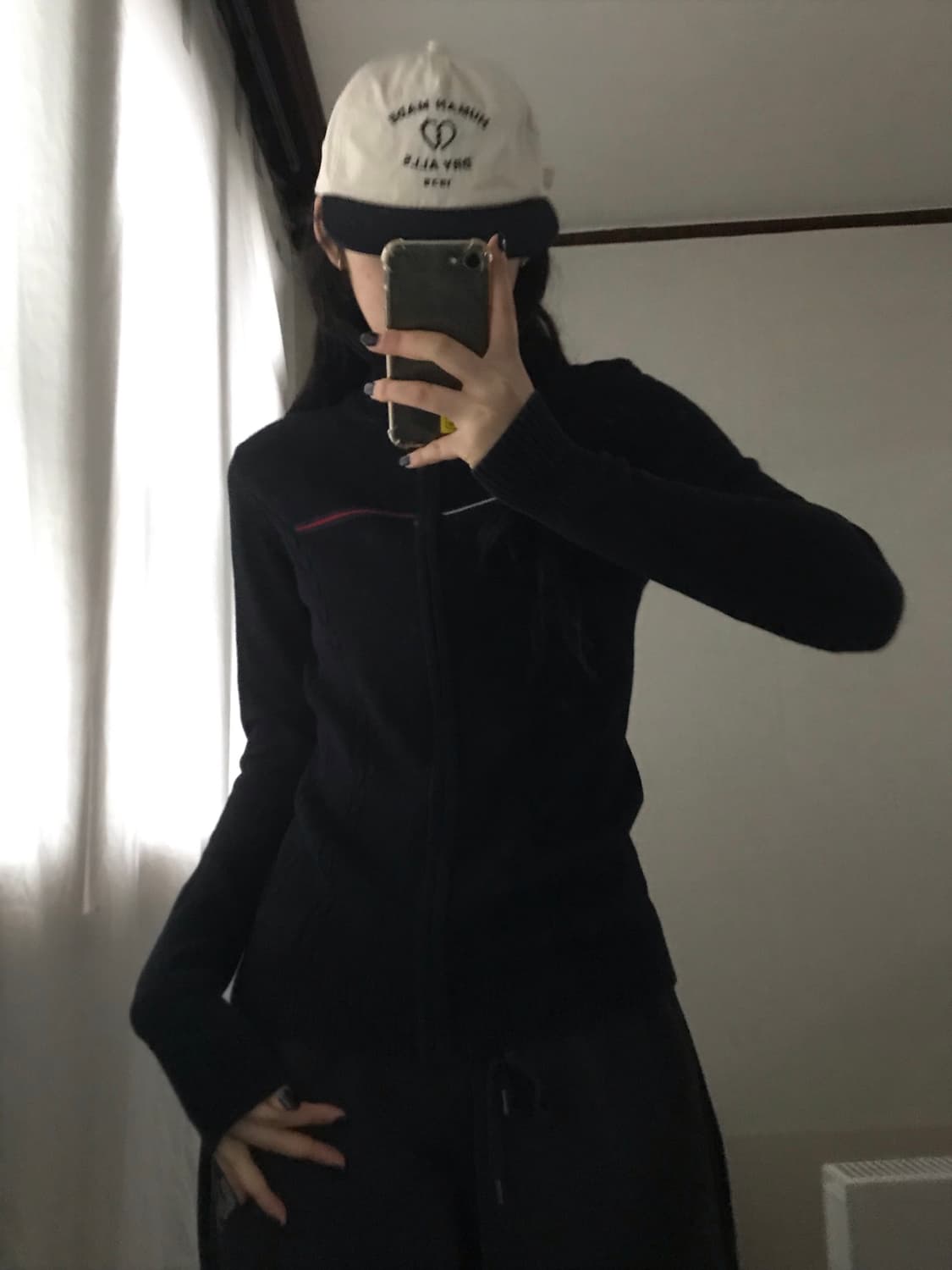 타미힐피거 네이비 딱붙핏 니트집업 상품이미지6