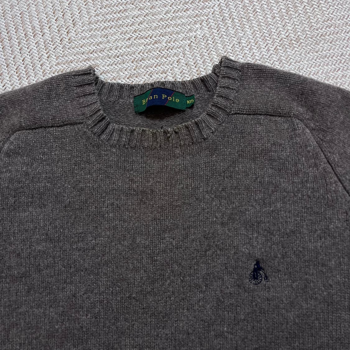 [정품] 빈폴 브라운 울 라운드 니트 [ 105 ] 상품이미지3