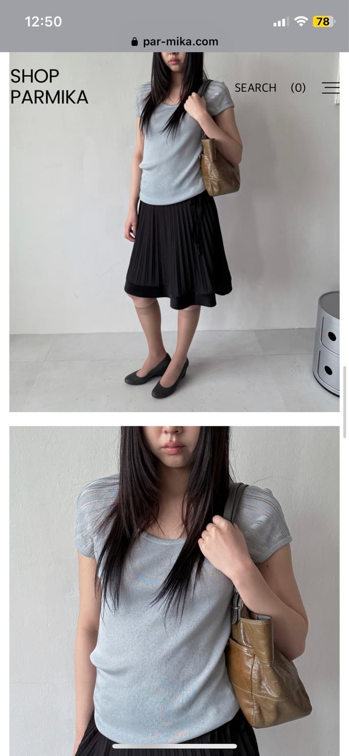 Blue knit 반팔 상품이미지2