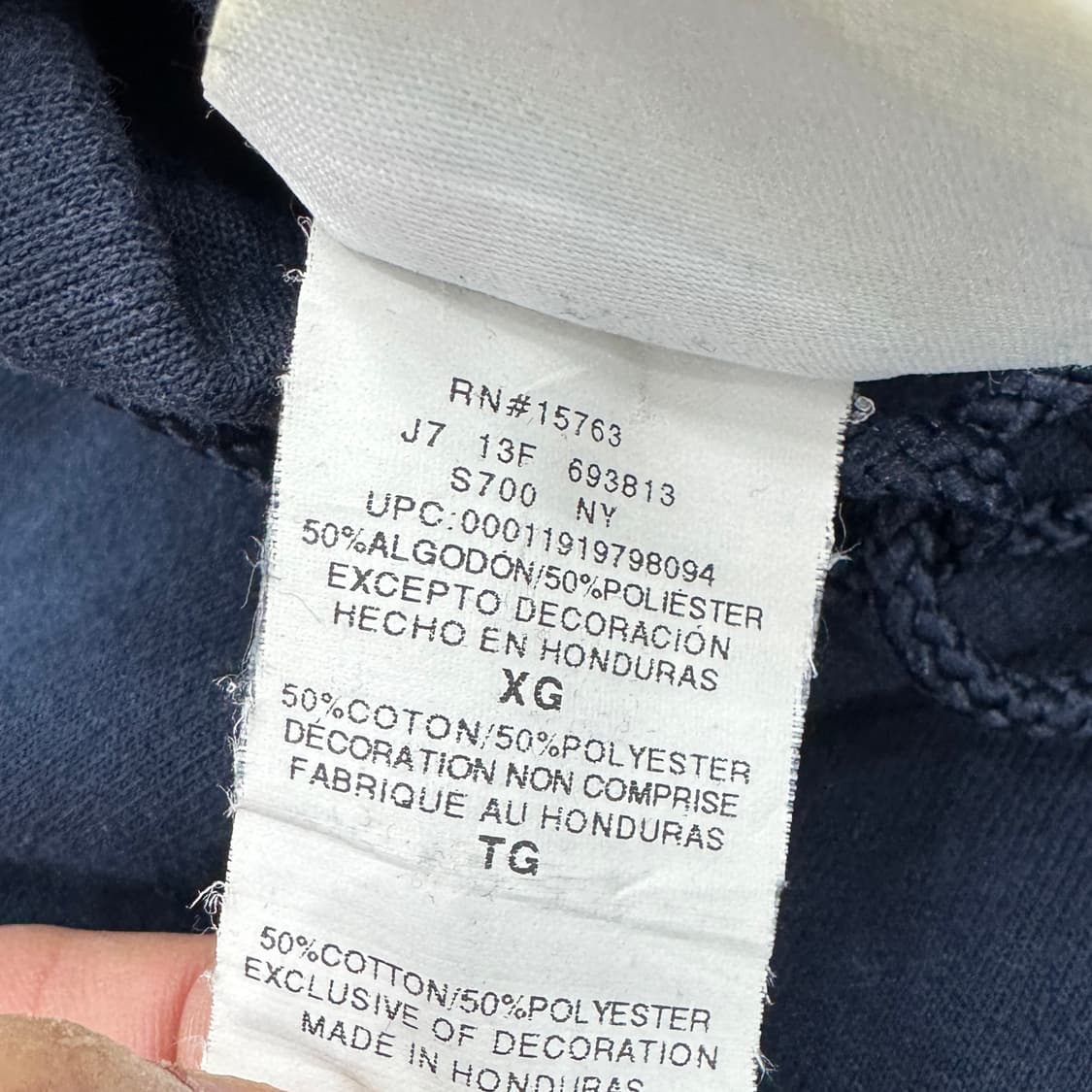 XL 챔피온 패트리어츠 네이비 후드 티셔츠  상품이미지5