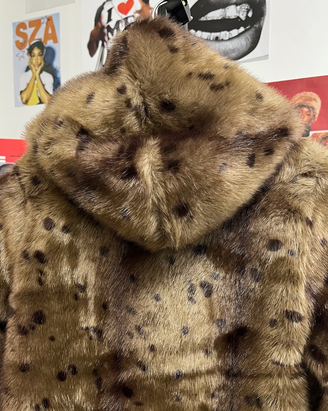 올드 빈티지 레오파드 퍼 후드 자켓 상품이미지8