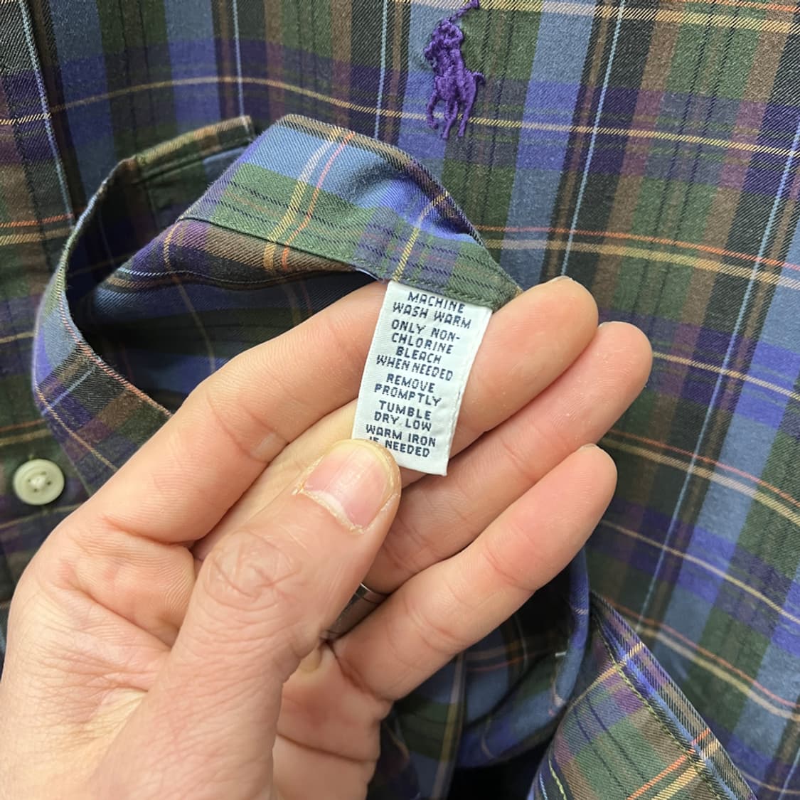 폴로 랄프로렌 클래식핏 멀티컬러 체크 셔츠 남방 XL 상품이미지4