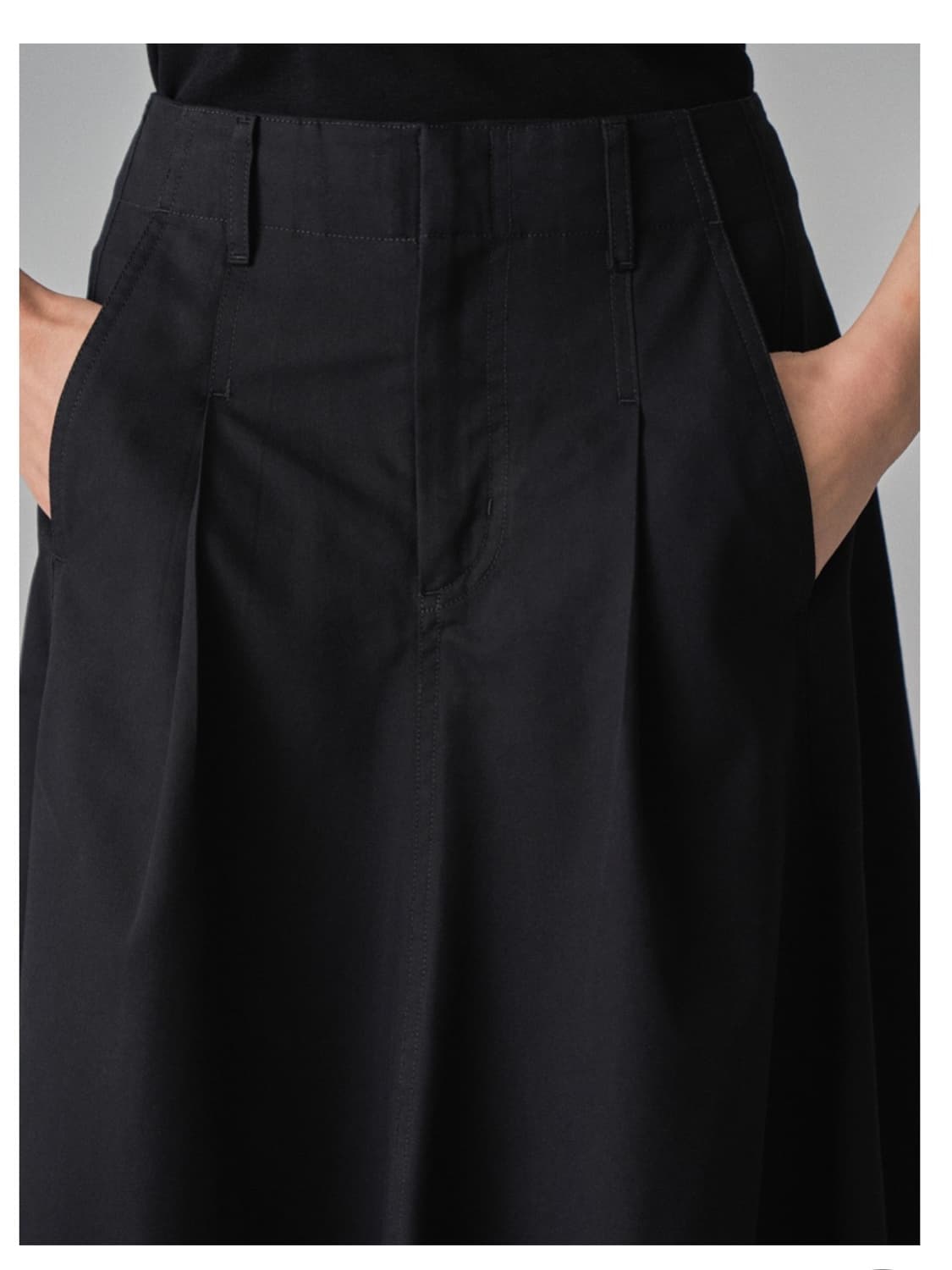 FACADE PATTERN Cotton Flared Skirt 상품이미지4