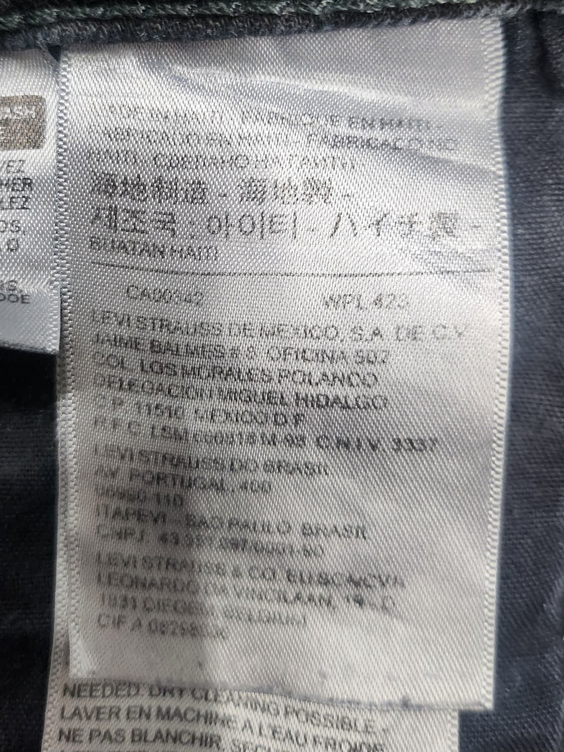 리바이스 블랙 데님 팬츠 33-30 상품이미지6