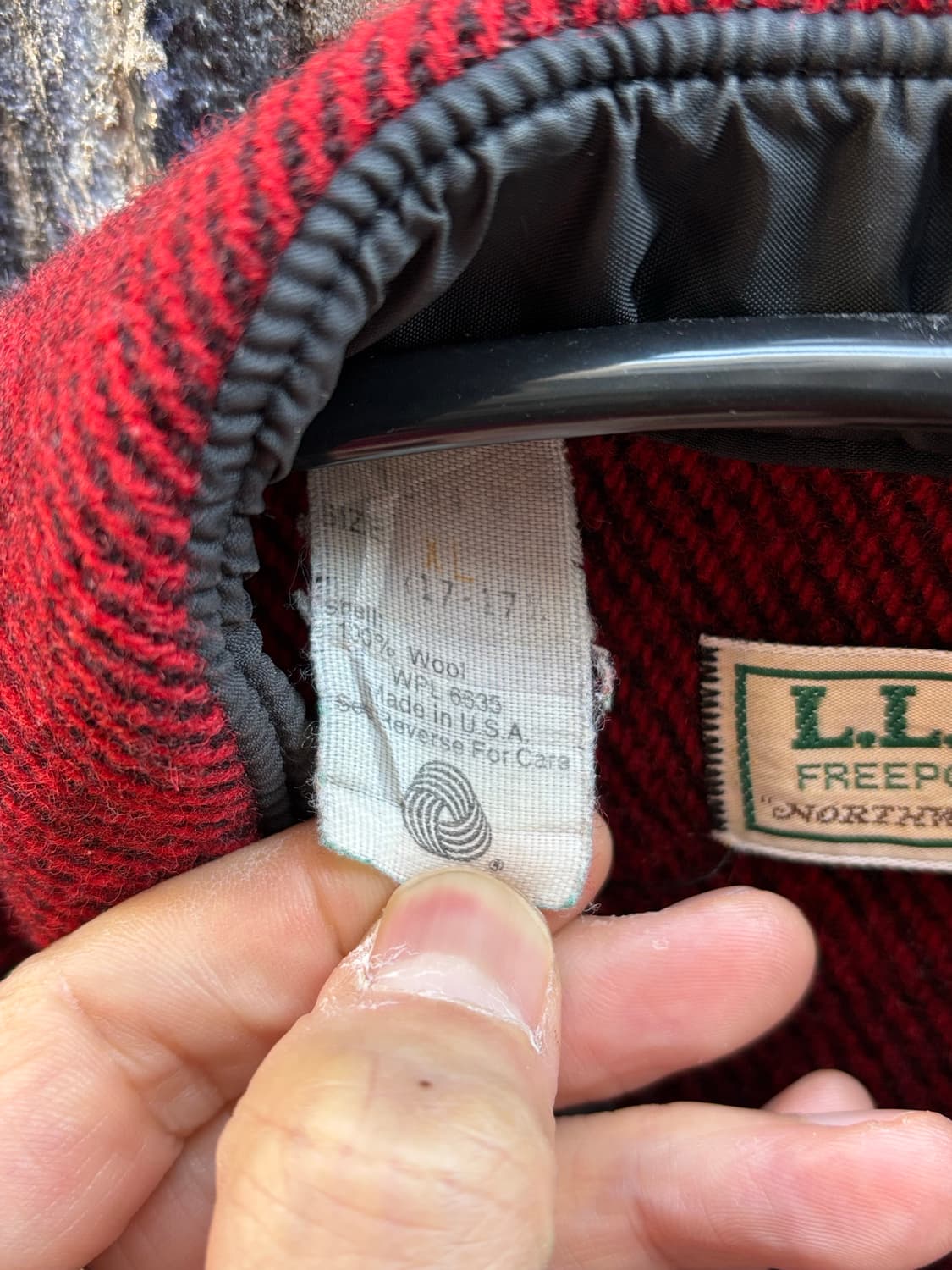 80s 엘엘빈 울 셔츠 상품이미지5