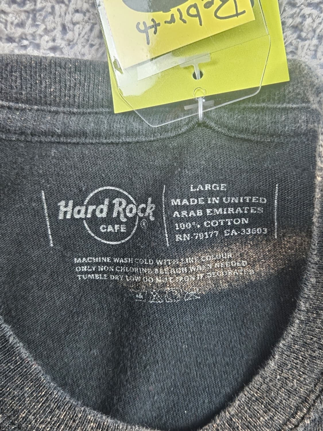 하드락카페 로마 다잉워시드 커스텀 반팔 티셔츠 ( L ) / 11372 상품이미지9