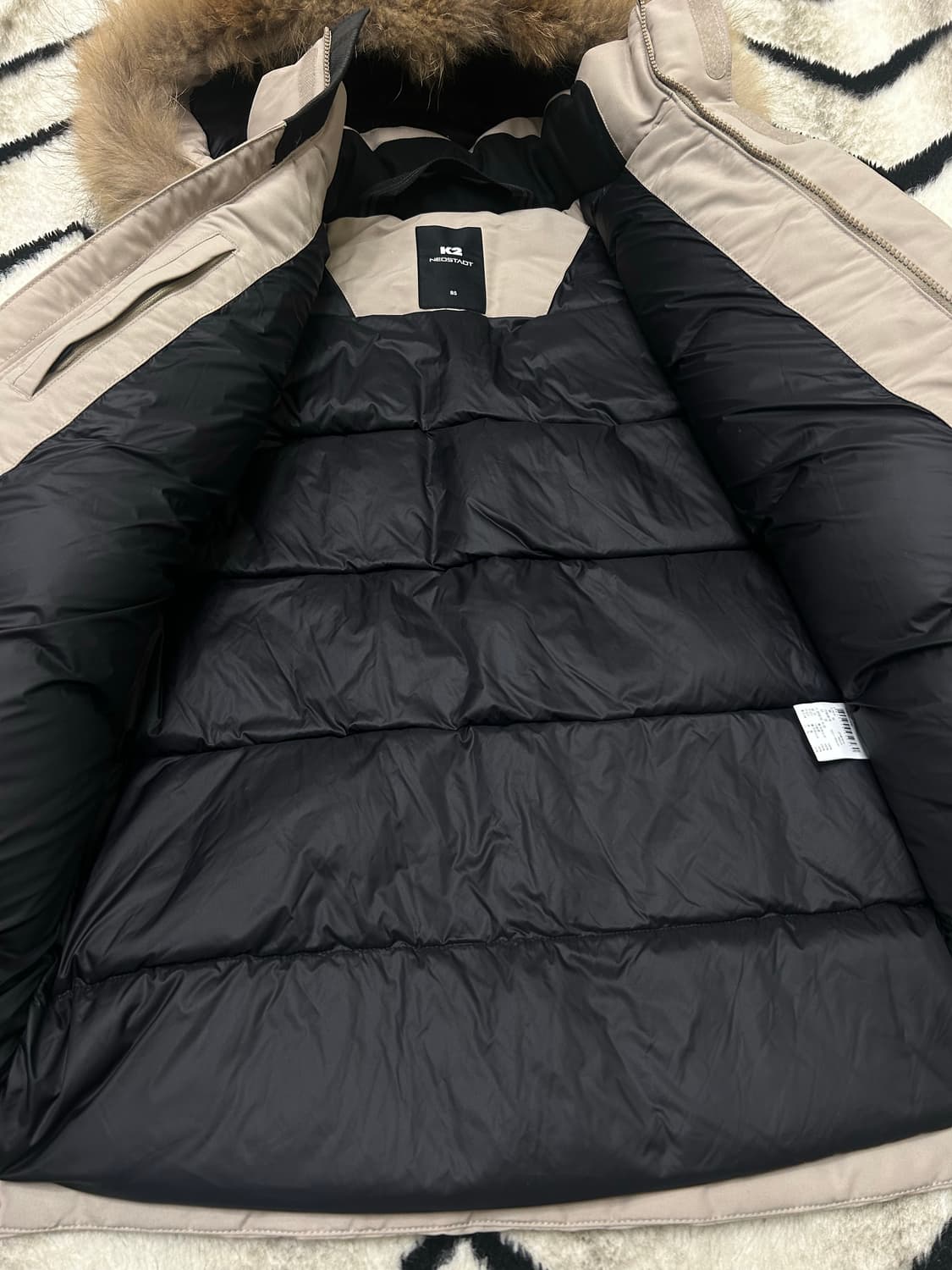 [XS]K2 고스트 구스다운 패딩/베이지 상품이미지3