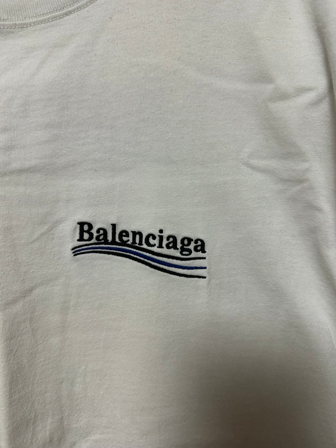 (새상품급!!) 발렌시아가 웨이브 로고 반팔티 XS (정품) 상품이미지4