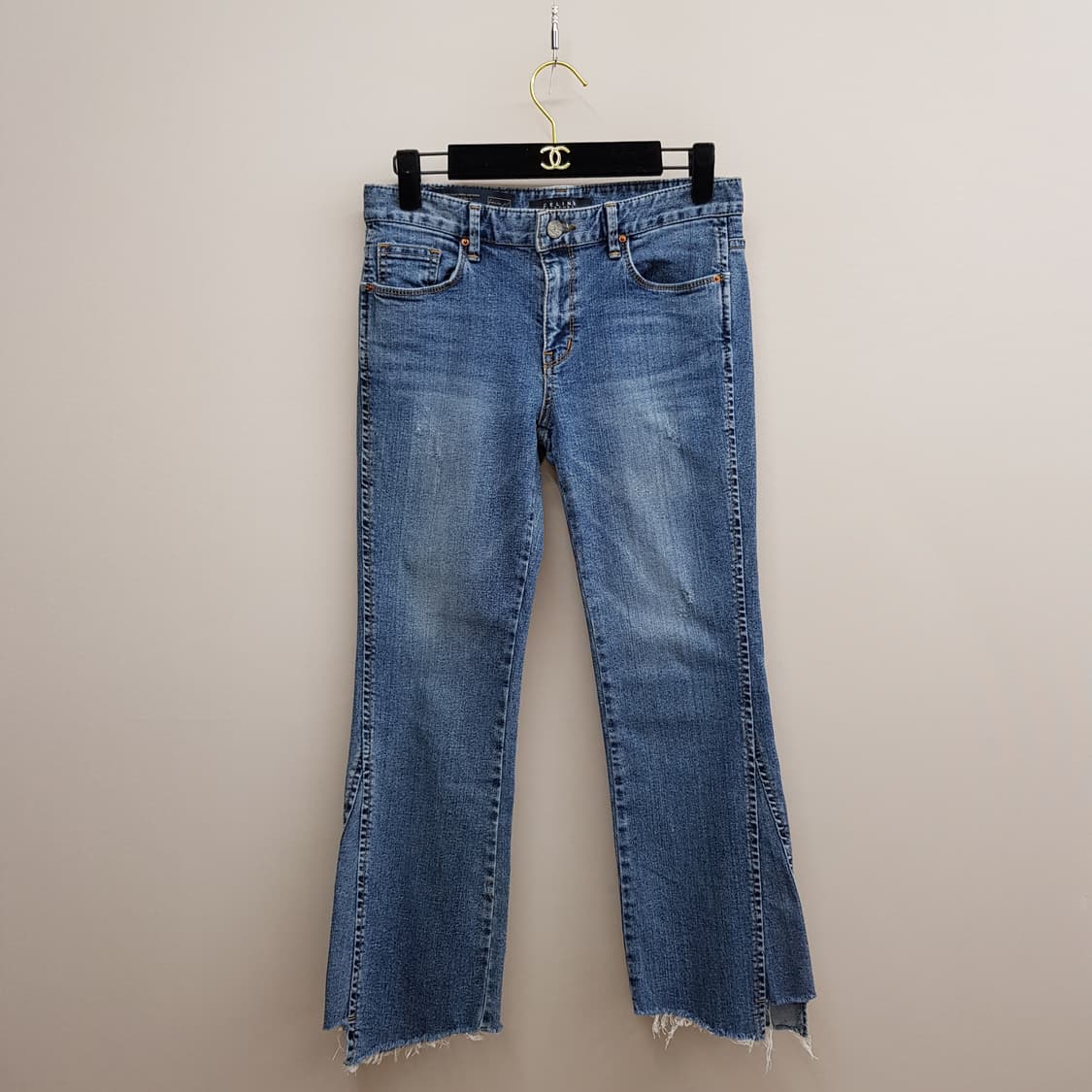 셀린비 컷오프 밑단 슬릿 스트레이트 데님 팬츠 S사이즈 상품이미지1