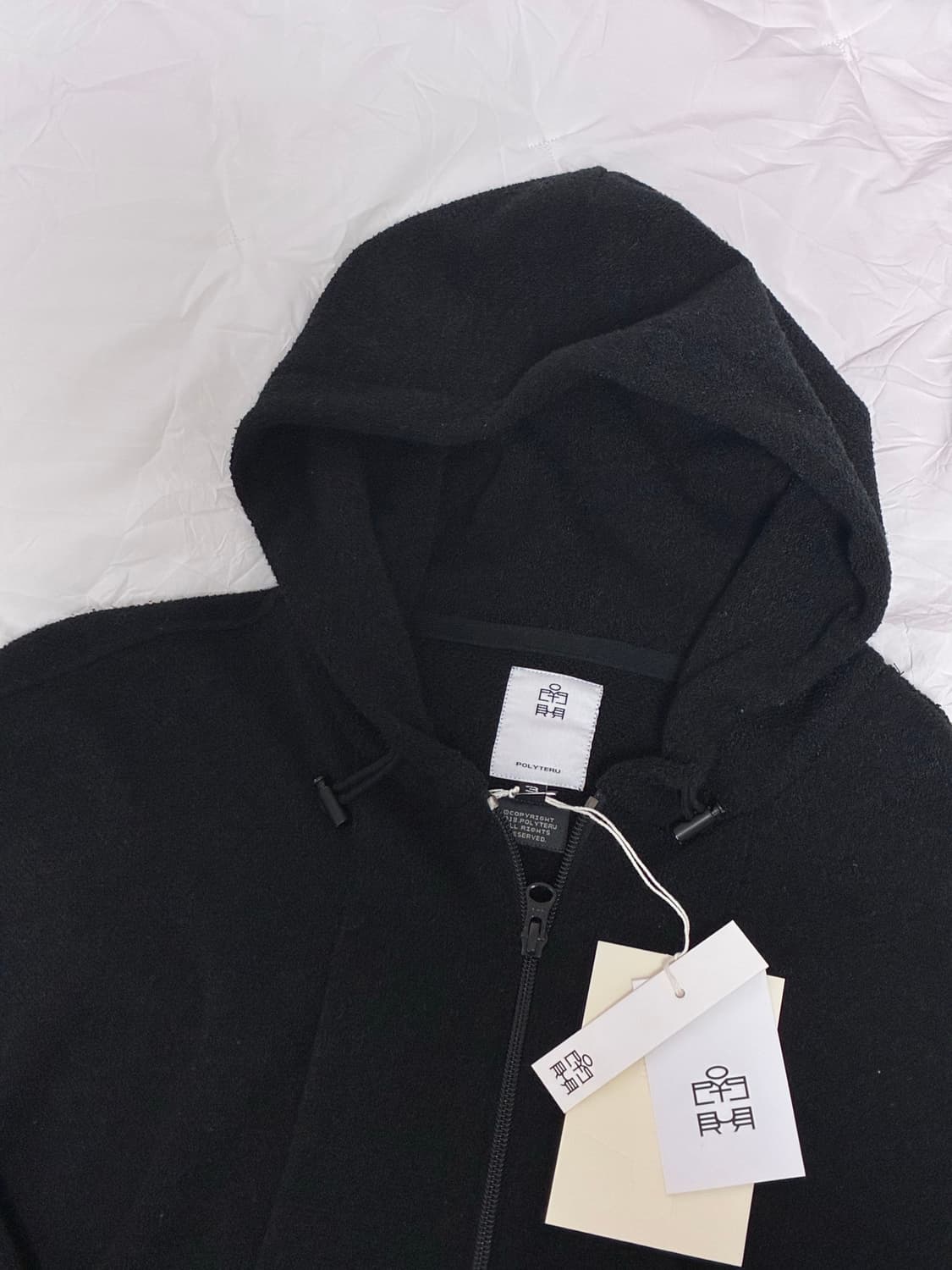 폴리테루 플리스 집 후디 / 블랙 3 상품이미지1