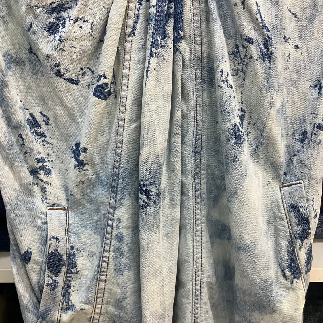 Diesel 디젤 아카이브 블리치 가공 워싱 데님 원피스 XS 상품이미지4