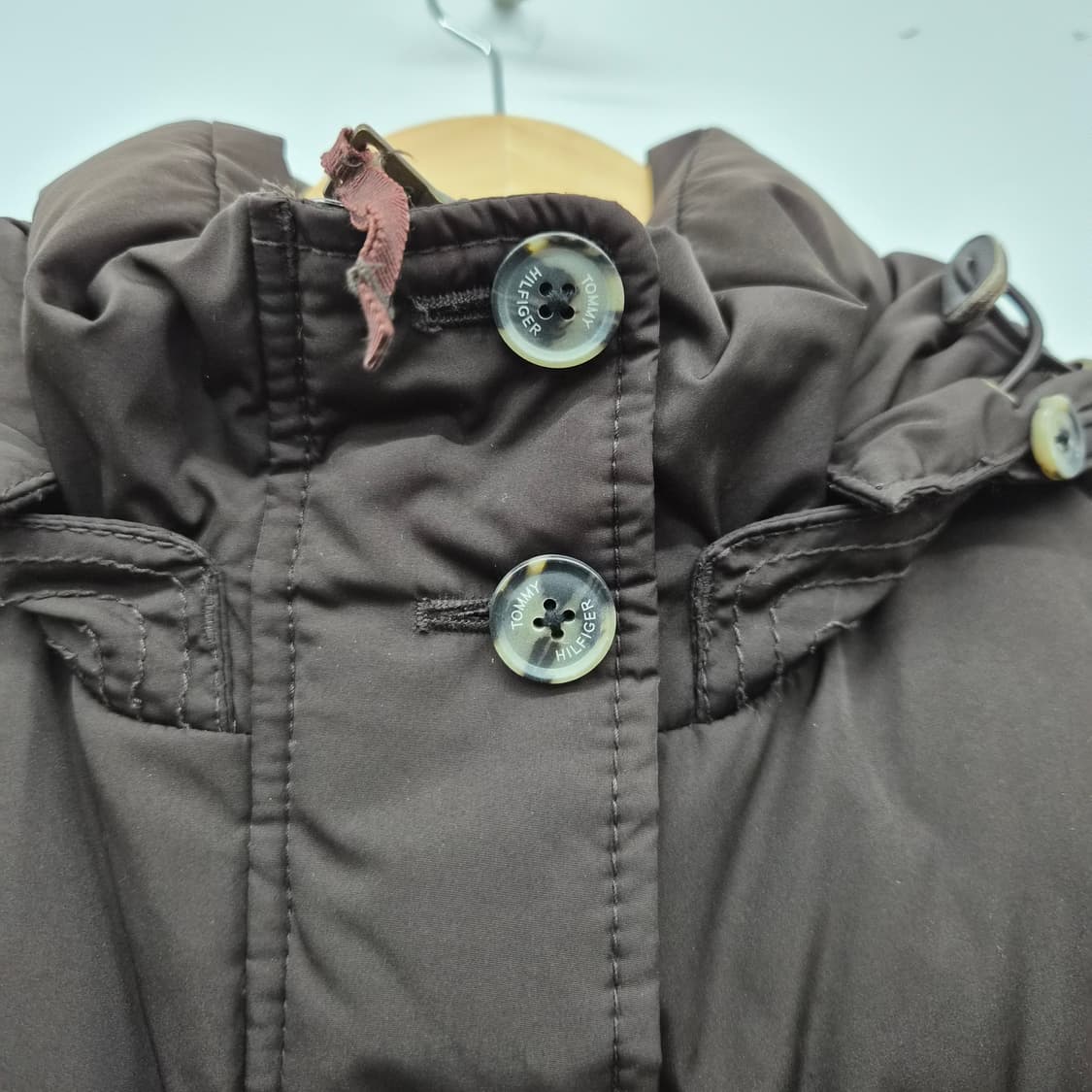 타미힐피거 브라운 후드 패딩 조끼 여성 M 상품이미지2