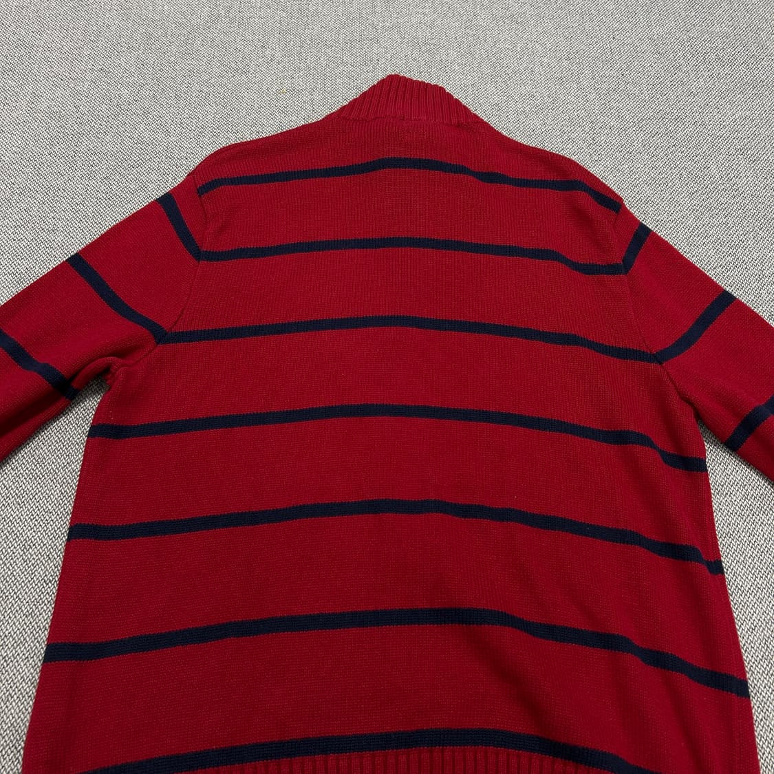 폴로 스트라이프 하프집업 코튼니트(L) 상품이미지6