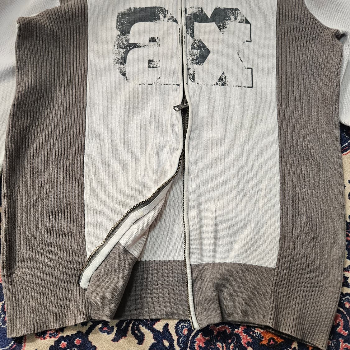 알마니익스체인지  Y2k 프린팅 하이넥 집업 자켓 M 상품이미지5