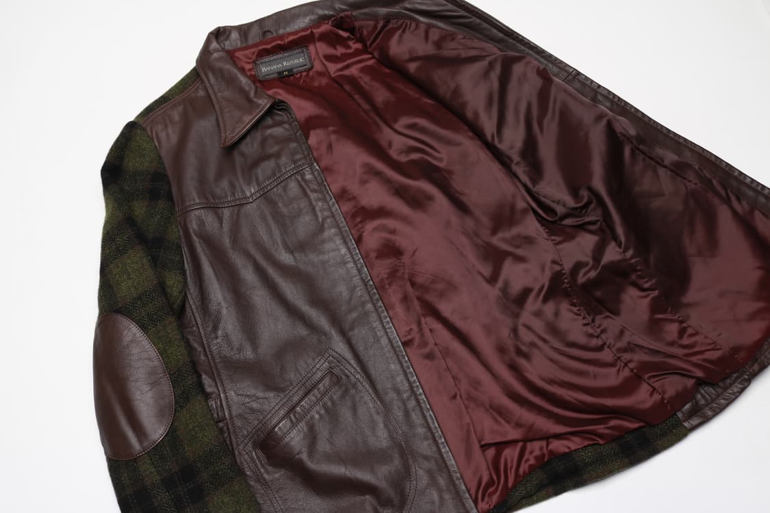 [M] 바나나리퍼블릭 트위드 양가죽 자켓 상품이미지3