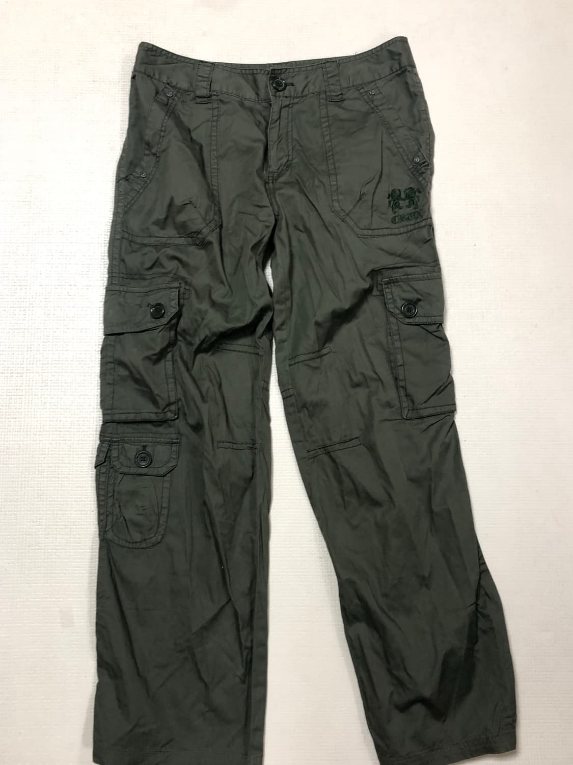 빈티지 카키 펑크 포켓 팬츠 상품이미지9