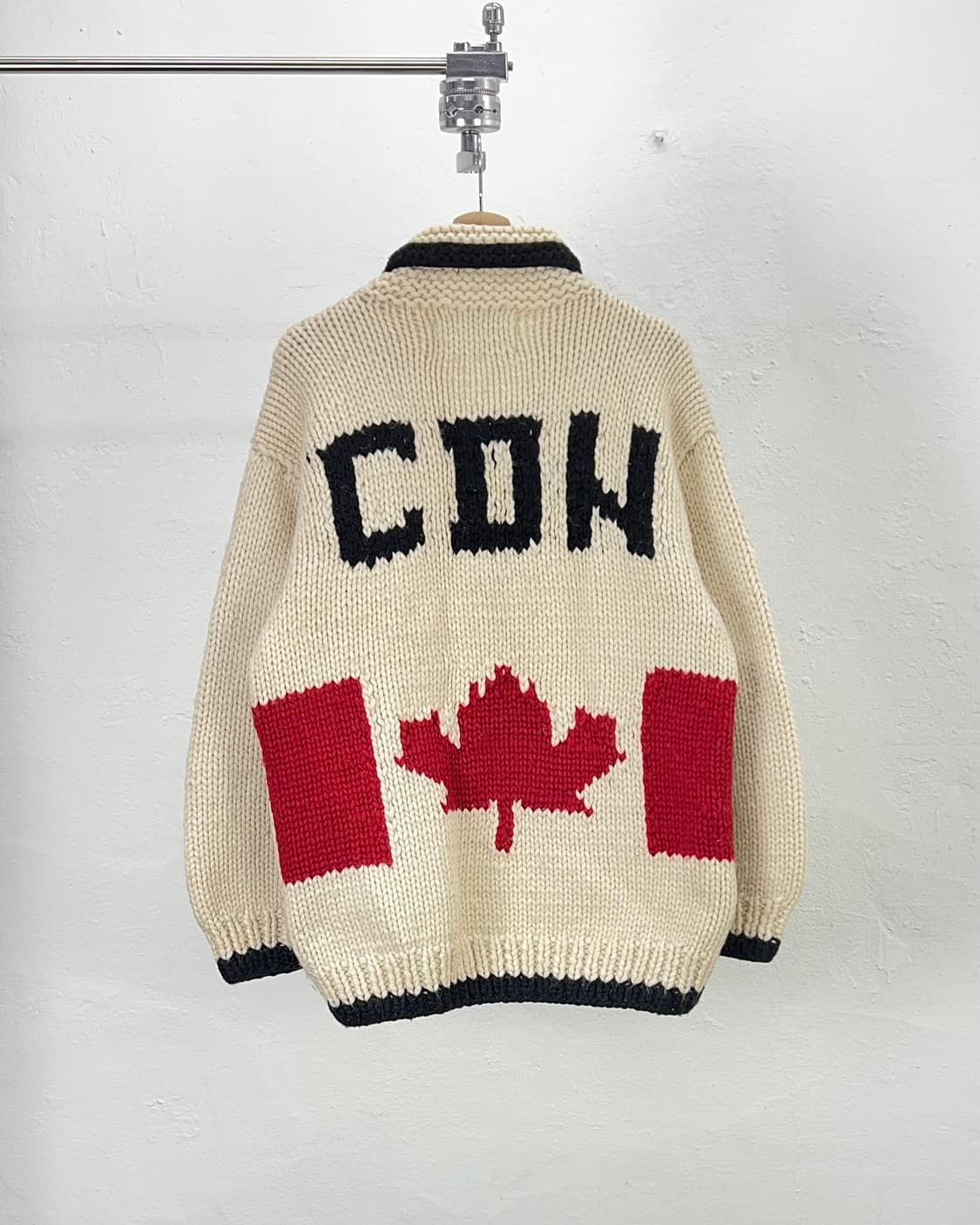 카나타 아이보리 캐나디아 니트 스웨터 울 코위찬 자켓 상품이미지6
