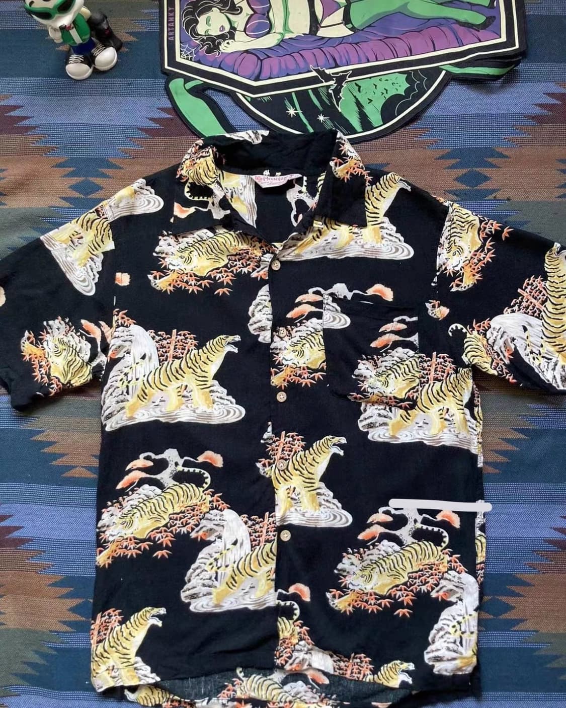  [Vintage] Honolulu Hawaii 타이거 패턴 셔츠 상품이미지1