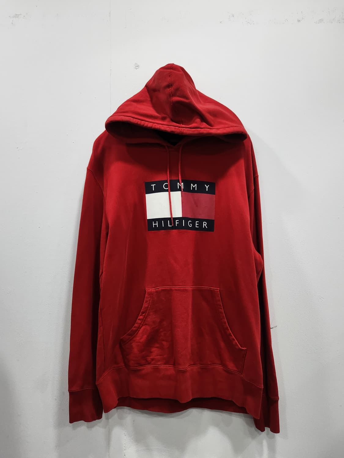 타미힐피거 레드 빅로고 후드티 L 상품이미지1