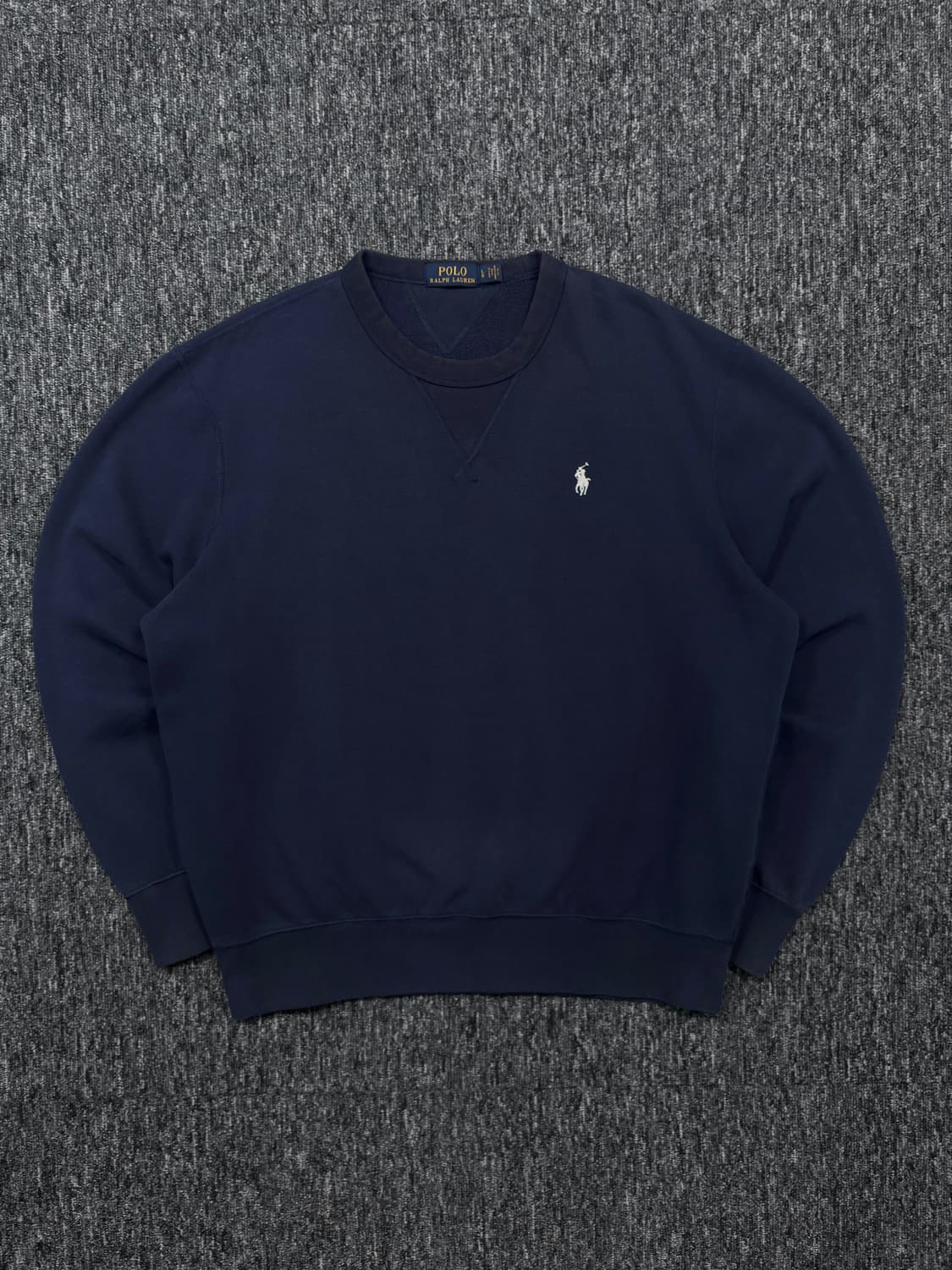 폴로 화이트 로고 네이비 맨투맨 상품이미지3