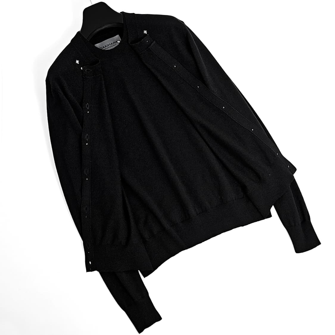 Amano 웨스턴 리벳 투피스 레이어드 니트 (black) 상품이미지8