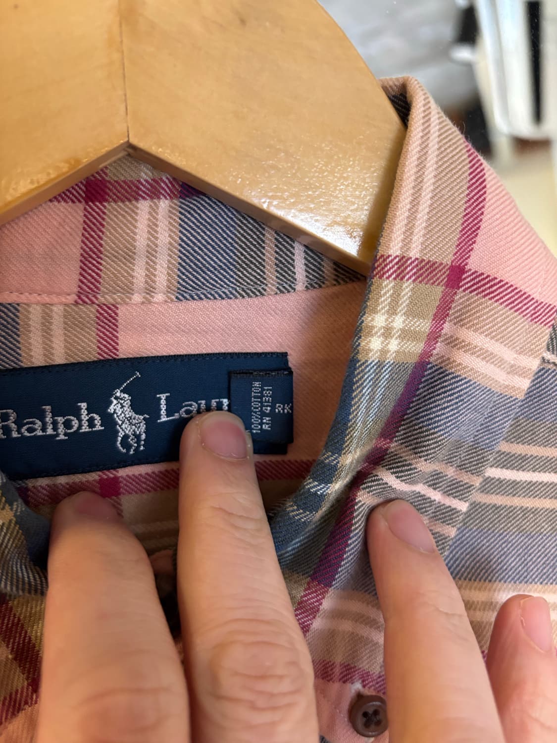 폴로 랄프로렌 핑크 체크 셔츠 상품이미지4