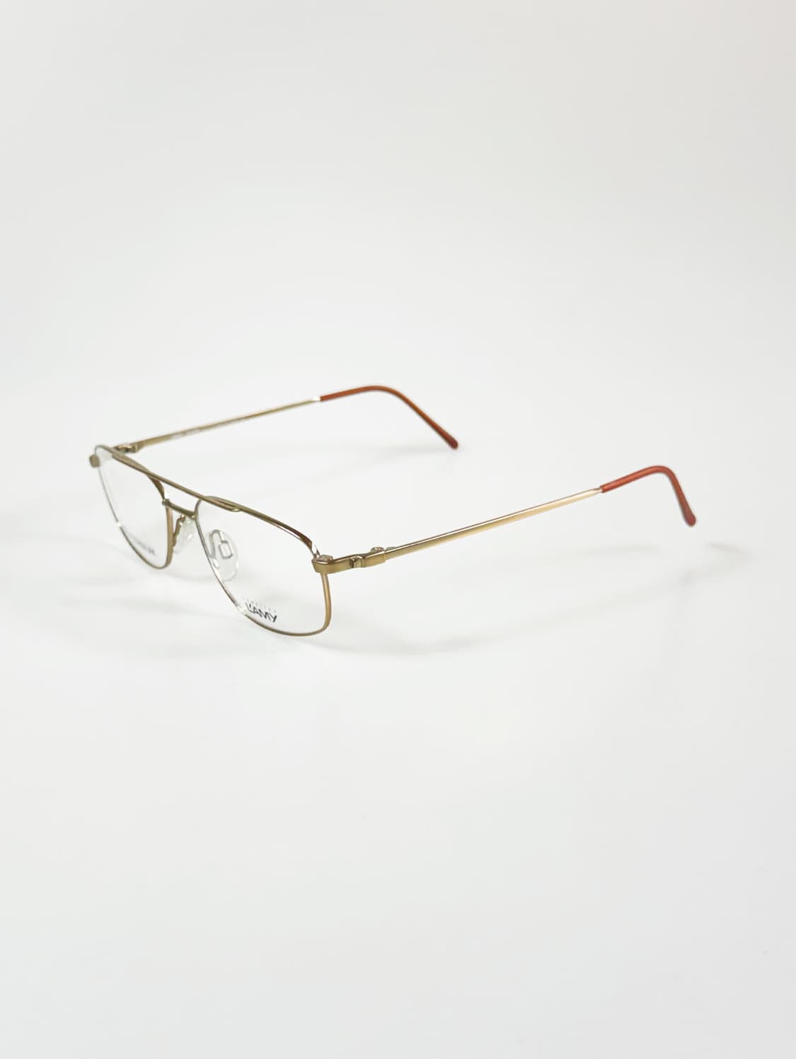 LAMY 골드 티타늄 슬림 스퀘어 보잉 프레임 빈티지 안경 상품이미지3