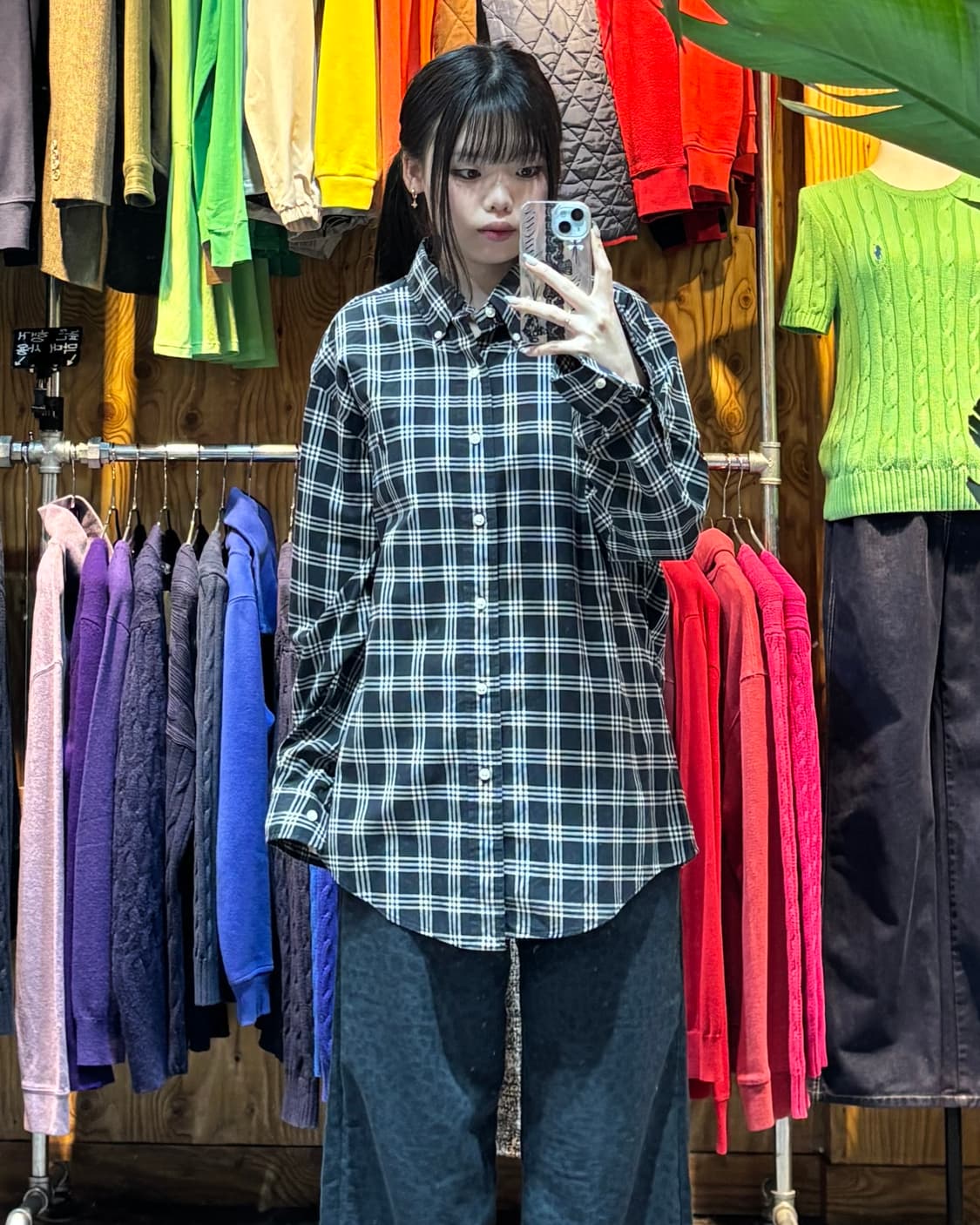 L 폴로랄프로렌 블랙 체크패턴 셔츠 상품이미지1
