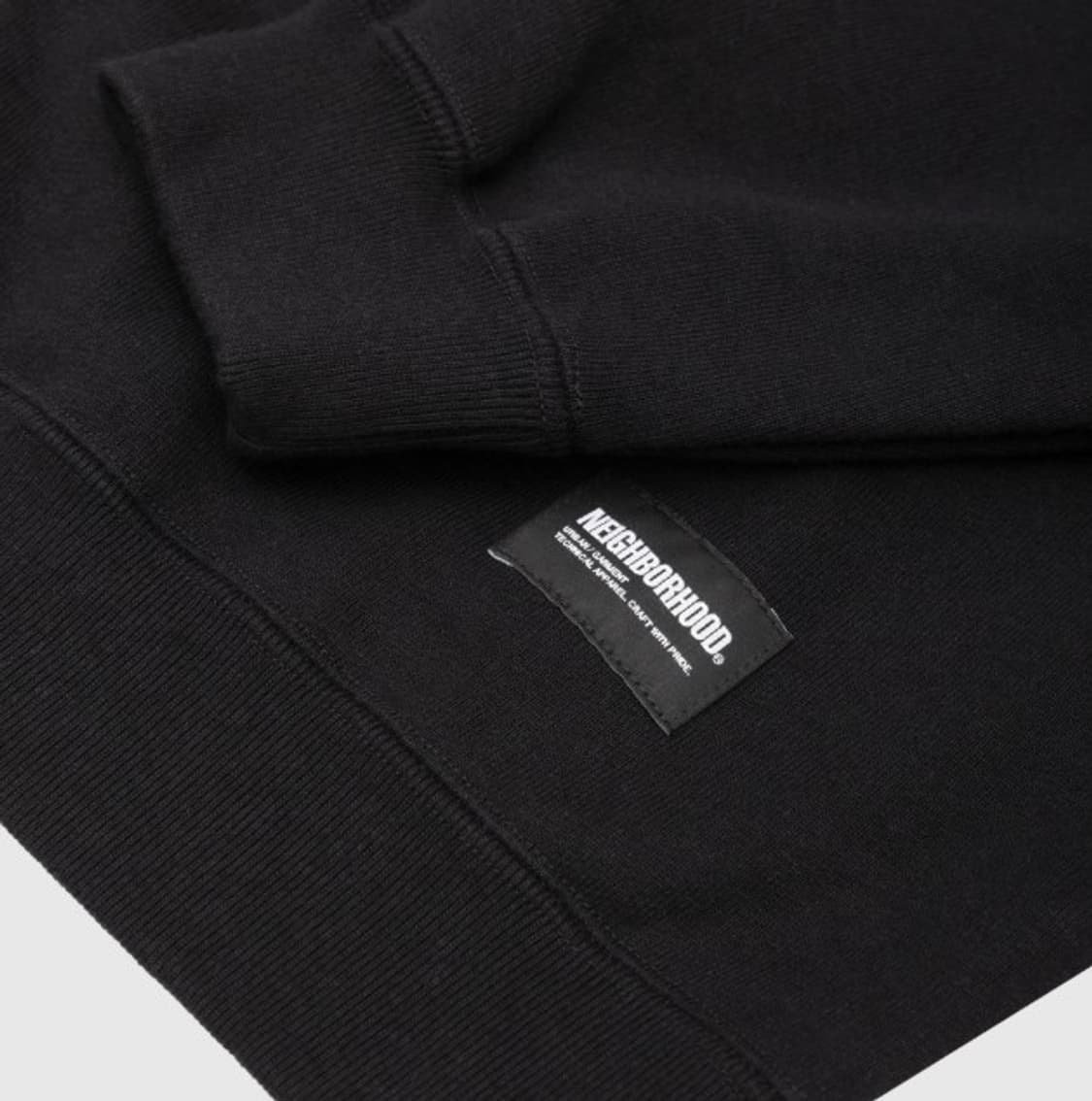 네이버후드 솔리드 스웻 후드 블랙 상품이미지4