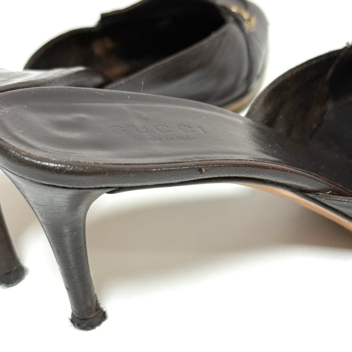 구찌 레더 체인 뮬 ⚡️희귀 y2k 빈티지 상품이미지7