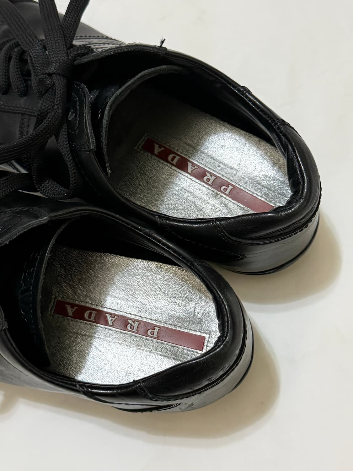PRADA 프라다 로우프로파일 레더 스니커즈 37.5 상품이미지6