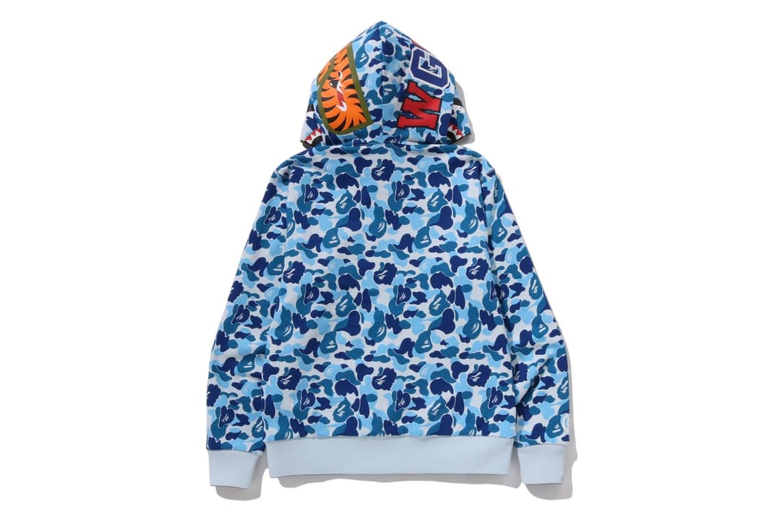 베이프 카모 리버시블 샤크 집업 후드 블루 3XL 상품이미지5