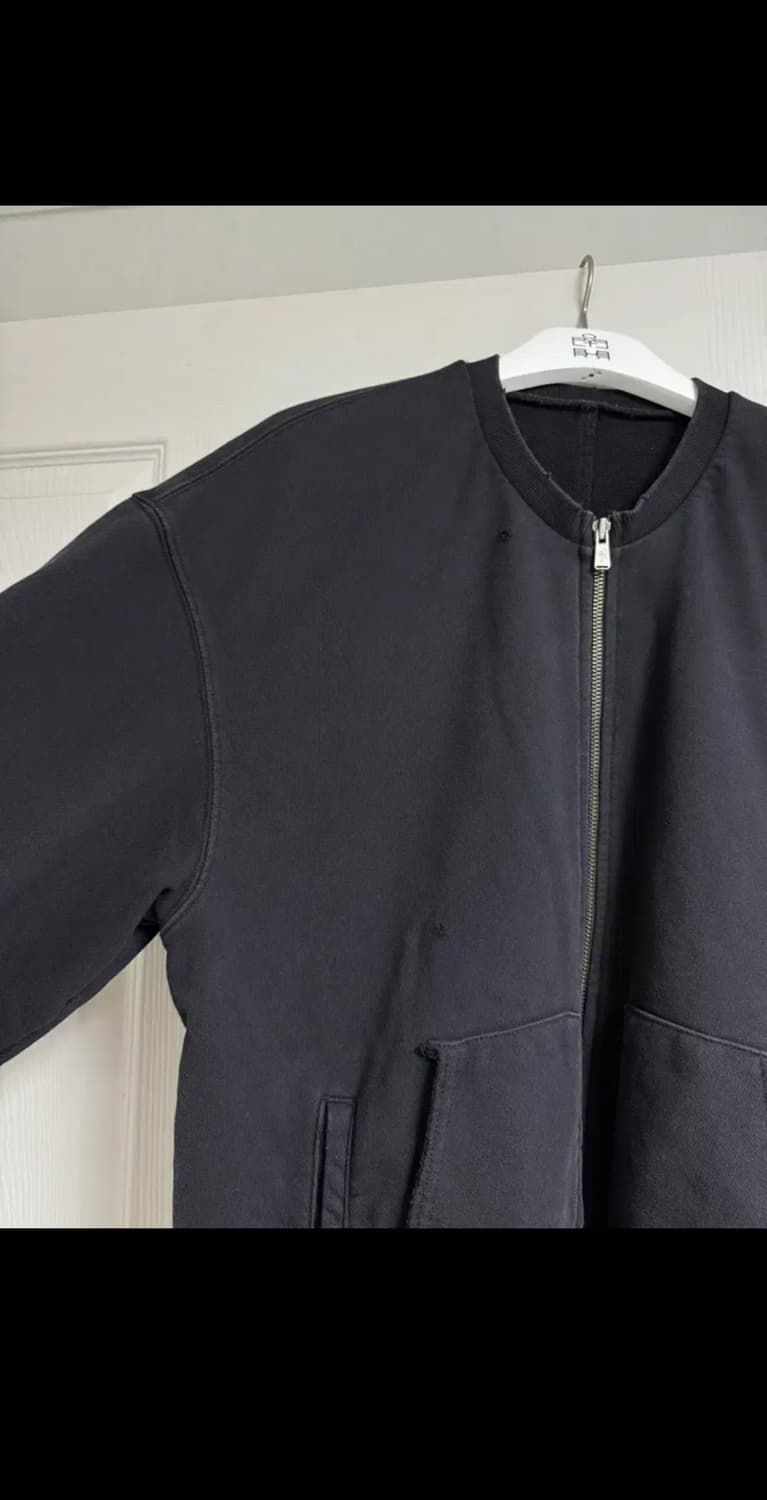 (3) 폴리테루 데미지드 집 저지 자켓 페이디드 블랙 상품이미지5