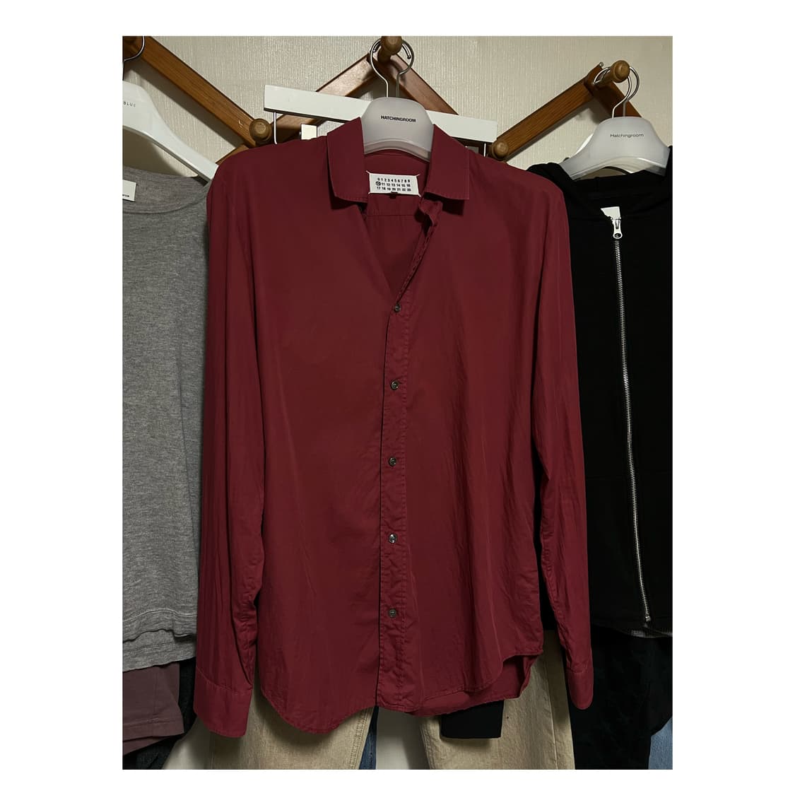 Margiela burgundy shirts 48 상품이미지2