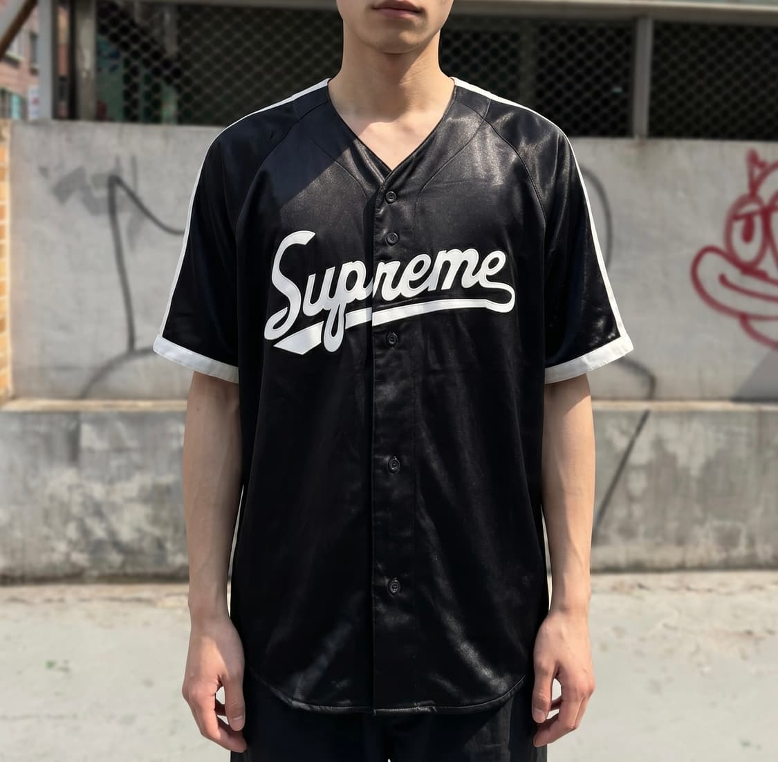 XL/ 슈프림 사틴져지 베이스볼 유니폼 져지 상품이미지1