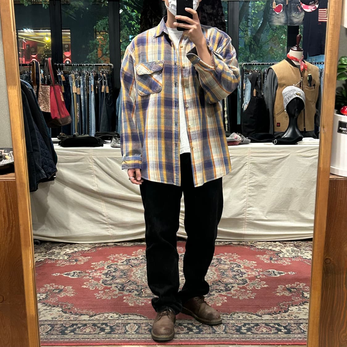 XL) Wrangler Trail 랭글러 플란넬 옴브레 체크 셔츠 상품이미지8