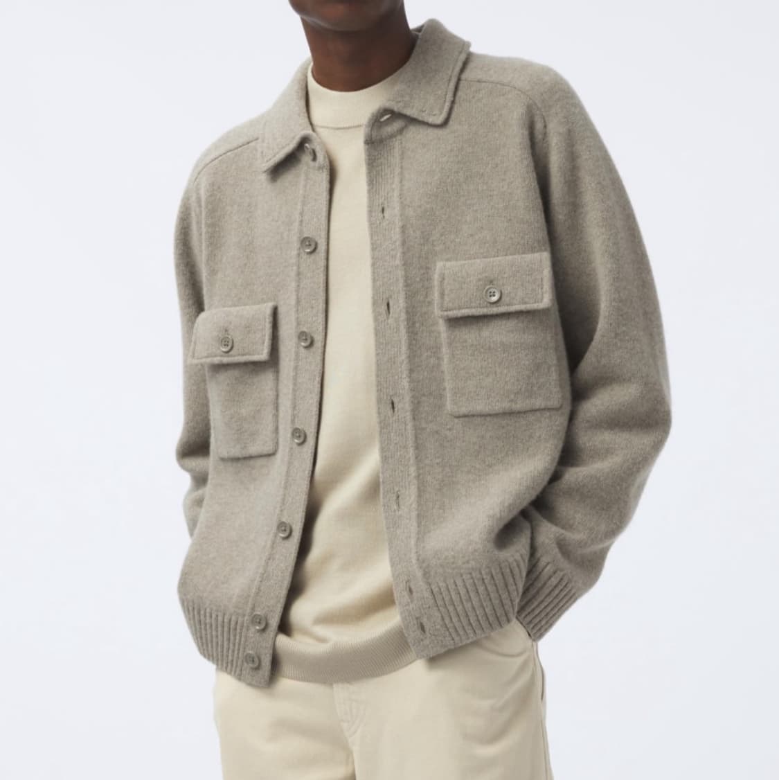 [XL] 유니클로 U 램스울 니트 가디건 그린 상품이미지1